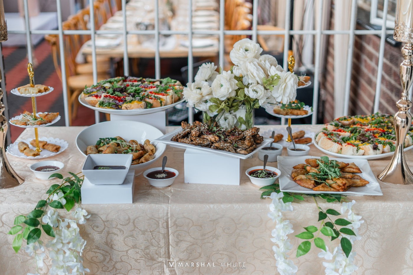 Hospitality food spread for a family event